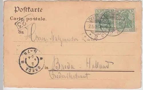 (100926) AK Duisburg, Monning im Duisburger Wald, Aussichtsturm Kaiserberg 1904