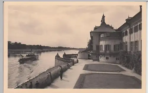 (99955) Foto AK Schloss Pillnitz, Dresden, Raddampfer 1955