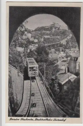 (98671) AK Dresden, Loschwitz, Drahtseilbahn, Luisenhof