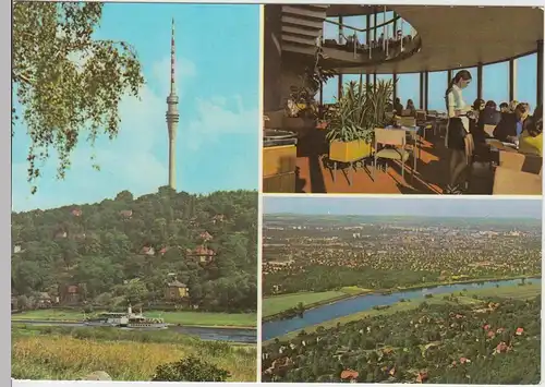 (96279) AK Dresden, Mehrbildkarte Fernsehturm, 1988