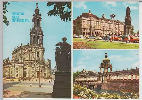 (96278) AK Dresden, Mehrbildkarte, 1969