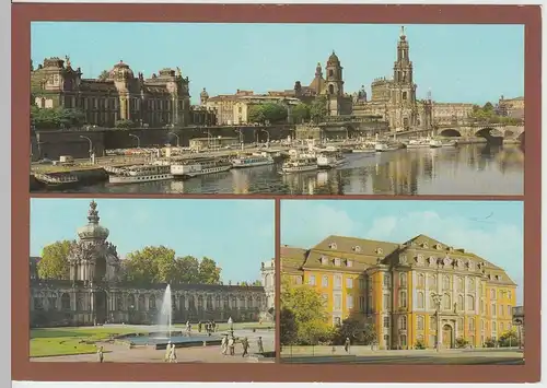 (96275) AK Dresden, Mehrbildkarte, 1988