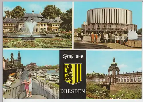 (96260) AK Dresden, Mehrbildkarte, 1974
