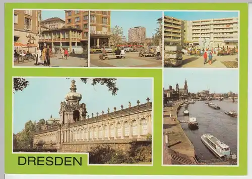 (96258) AK Dresden, Mehrbildkarte, 1986