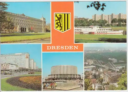 (96253) AK Dresden, Mehrbildkarte, 1980