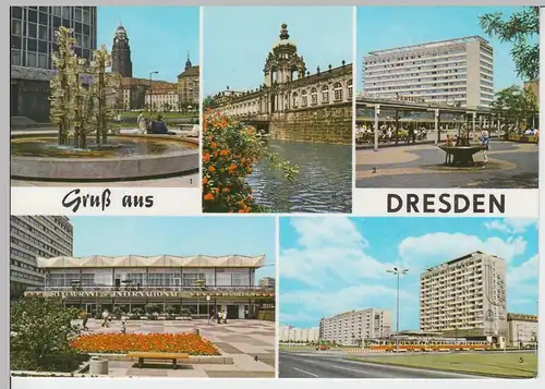 (96244) AK Dresden, Mehrbildkarte, 1975