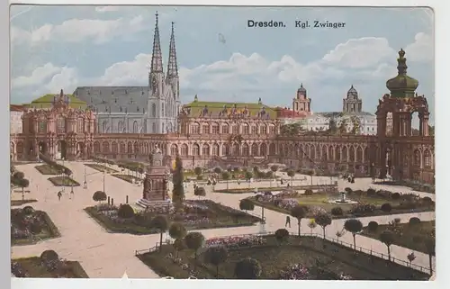 (93249) AK Dresden, Zwinger, Sophienkirche, vor 1945
