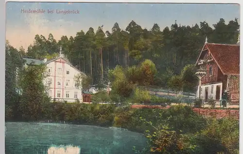 (93145) AK Heidemühle bei Langebrück, Dresden 1917