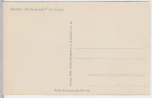 (9108) Foto AK Dresden, Dampfschifflandeplatz, vor 1945