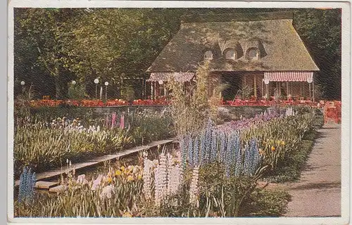 (88701) AK Dresden, Reichsgartenschau, Irisgarten m. Café Eden, 1936