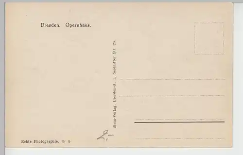 (84292) Foto AK Dresden, Oper, vor 1945