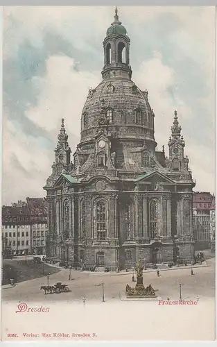 (72941) AK Dresden, Frauenkirche, Lutherdenkmal, bis um 1905