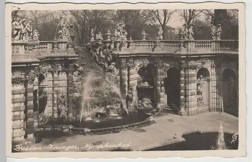 (67337) Foto AK Dresden, Zwinger, Nymphenbad 1938