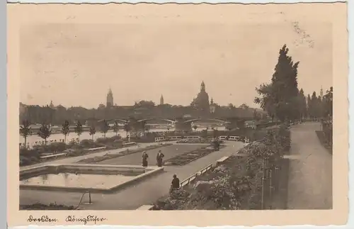 (43300) Foto AK Dresden, Königsufer 1942