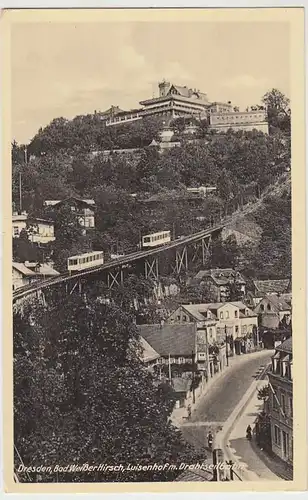 (39828) Foto AK Dresden Weißer Hirsch, Luisenhof mit Drahtseilbahn 1939