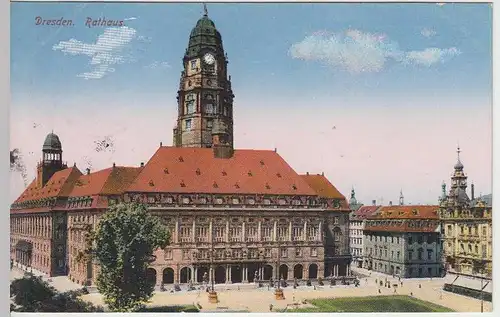 (36960) AK Dresden, Rathaus, 1943