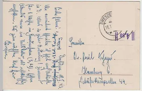 (36960) AK Dresden, Rathaus, 1943