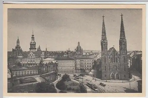 (20517) AK Dresden, Sophienkirche, Zwinger, Schloss, vor 1945