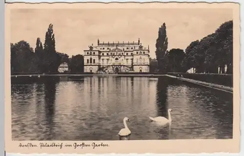 (16528) Foto AK Dresden, Großer Garten, Palaisteich, vor 1945