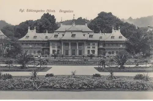 (1606) AK Pillnitz, Schlossgarten, Bergpalais, vor 1945