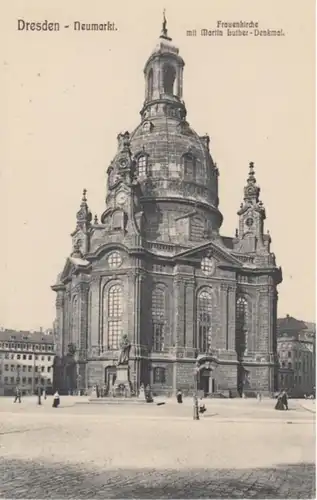 (1579) AK Dresden, Neumarkt, Frauenkirche, Lutherdenkmal, vor 1945