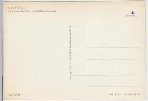 (14322) Foto AK Dresden, Schiffsanlegestelle, Raddampfer 1976