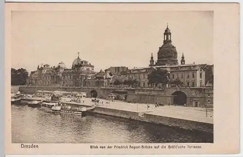 (13532) AK Dresden, Brühlsche Terrasse, Kunstakademie, vor 1945