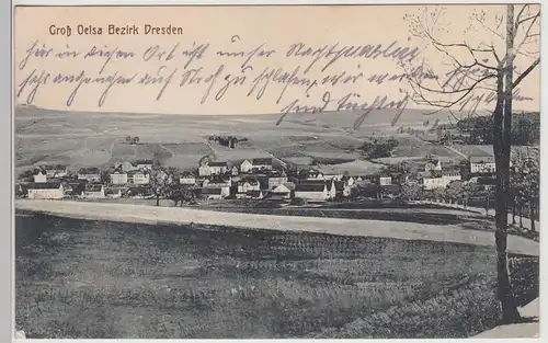 (115867) AK Groß Oelsa Bez. Dresden, Totale 1915