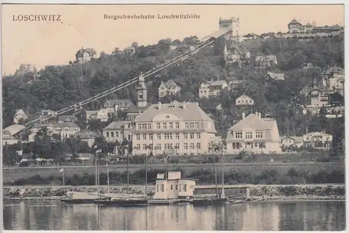 (115837) AK Loschwitz b. Dresden, Bergschwebebahn 1915