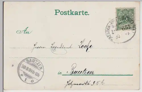 (115196) AK Gruss aus Loschwitz b. Dresden, Litho 1899