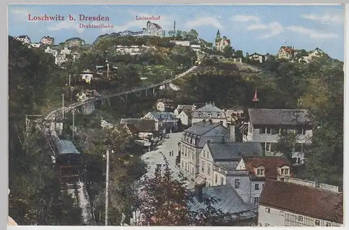 (114065) AK Dresden, Loschwitz, Drahtseilbahn, Luisenhof, vor 1945