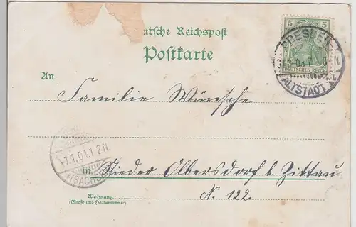 (113231) Künstler AK Gruß aus Dresden, Königl. Hoftheater, Oper 1903