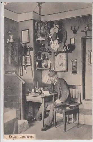 (111996) AK Dresden Laubegast, Otto Engau am Tisch, 1917