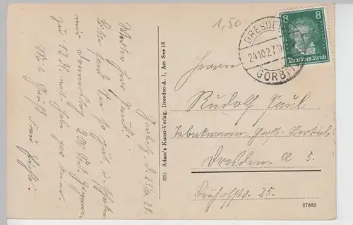 (111717) AK Nieder Gorbitz, Niedergorbitz, Dresden, Blick nach Roßthal 1927