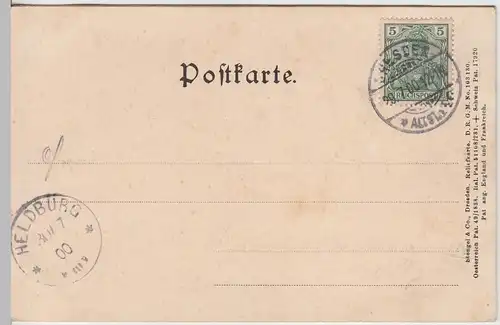 (109758) AK Dresden, Hauptbahnhof, Straßenbahn, Reliefkarte 1900