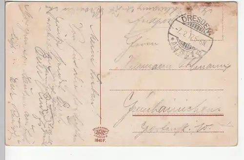 (109460) AK Dresden, Oper, Fontäne, Feldpost 1917
