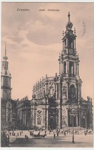 (107084) AK Dresden, Kath. Hofkirche 1911