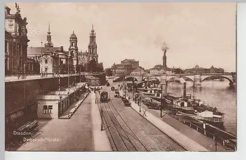 (106554) Foto AK Dresden, Dampfschiffplatz, 1925