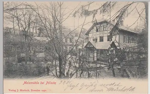 (105174) AK Gasthaus Meixmühle bei Pillnitz, Dresden, Friedrichsgrund 1905