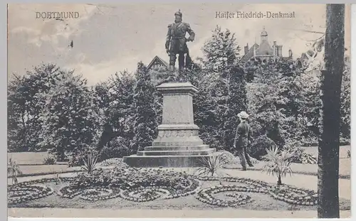 (91426) AK Dortmund, Kaiser Friedrich Denkmal 1910