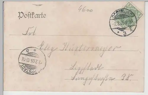 (76679) AK Dortmund, Kaiser Wilhelm-Hain, 1905