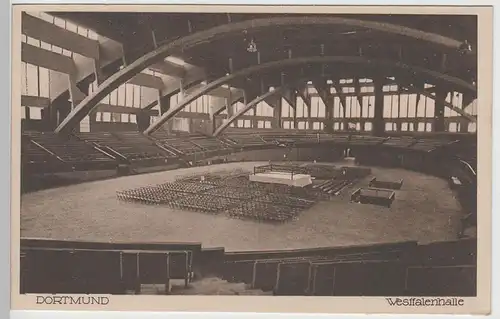 (74635) AK Dortmund, Westfalenhalle Inneres, vor 1945