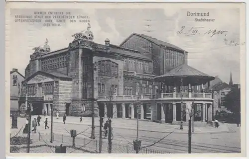 (16288) AK Dortmund, Stadttheater 1910