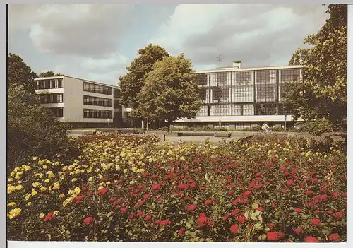(96372) AK Dessau, Bauhaus mit Bauhausplatz 1988