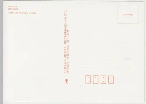 (96371) AK Dessau, Mehrbildkarte Strandbad Adria, 1987