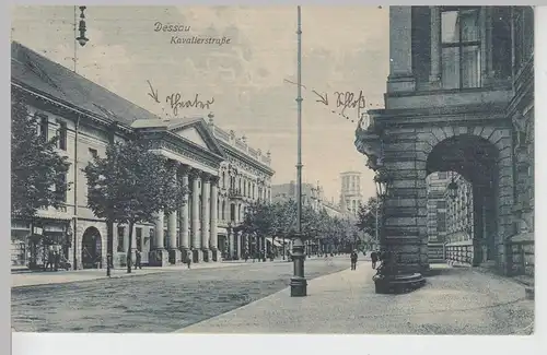(111726) AK Dessau, Kavalierstraße, Hoftheater, Herzogl. Palais 1912