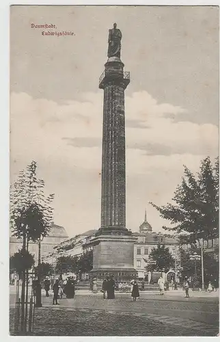 (75663) AK Darmstadt, Ludwigsäule, um 1905