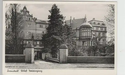 (74512) AK Darmstadt, Schloss Nordeingang