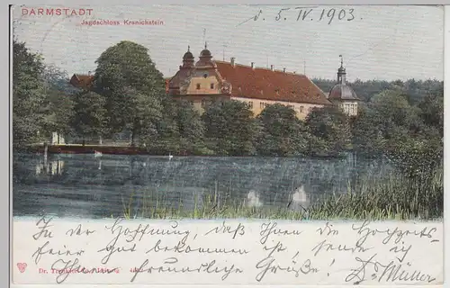 (112155) AK Darmstadt, Jagdschloss Kranichstein 1903