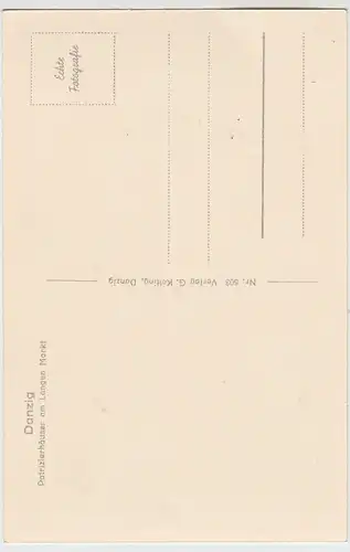 (90963) Foto AK Danzig, Gdansk, Patrizierhäuser am Langen Markt, vor 1945